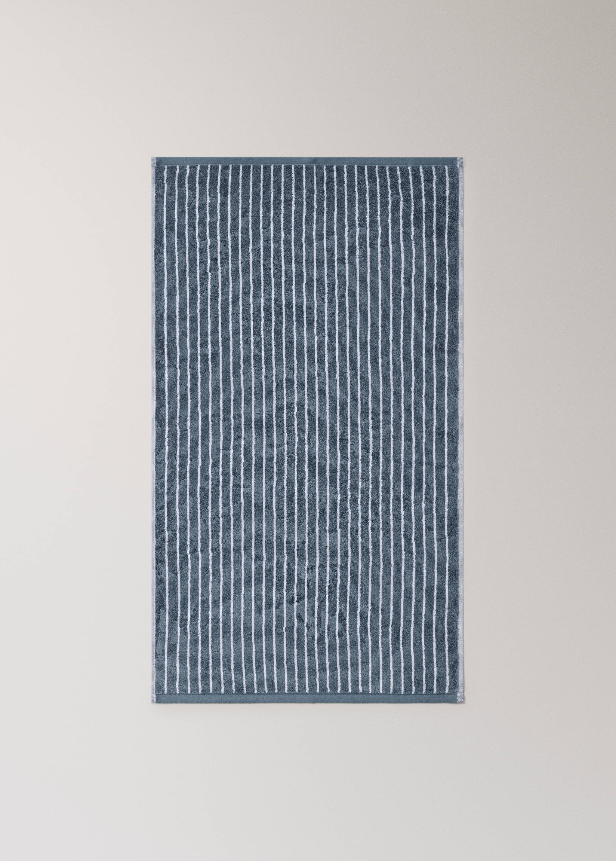 Two-tone striped cotton washcloth - Details of the article 4