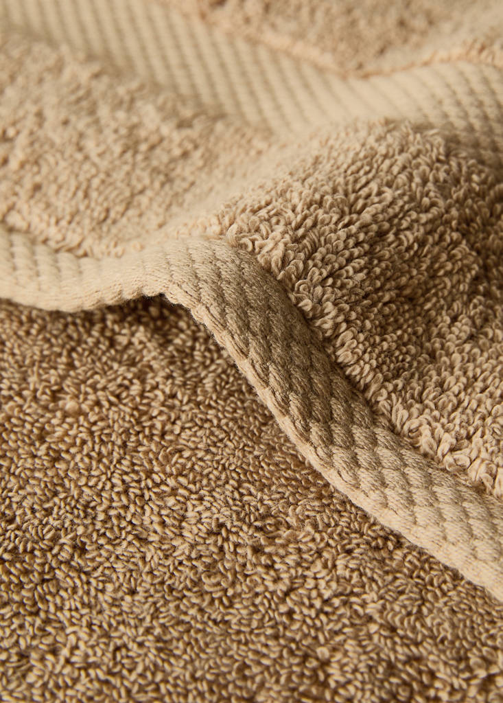 Extra-soft cotton face towel — Medium Brown
