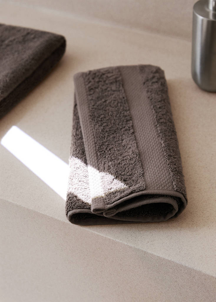 Extra-soft cotton face towel — Brown
