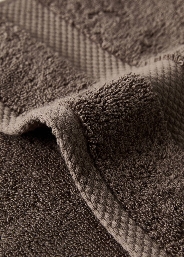 Extra-soft cotton face towel — Brown
