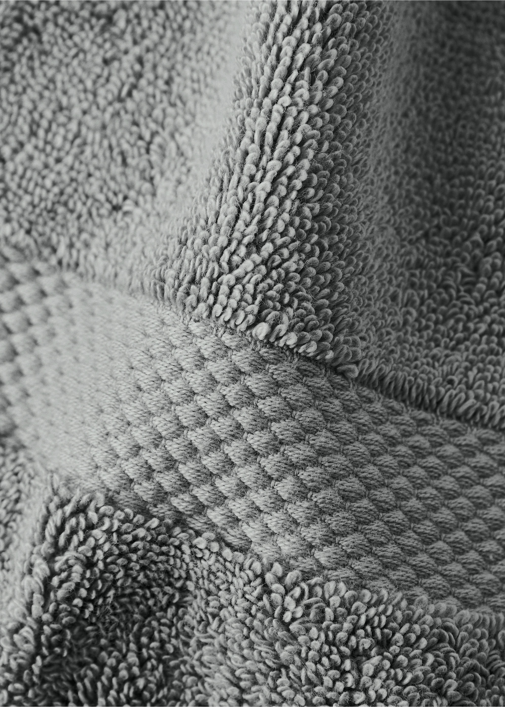Extra-soft cotton face towel - Details of the article 1, Medium Vintage Blue. Ref: 27011538-00.