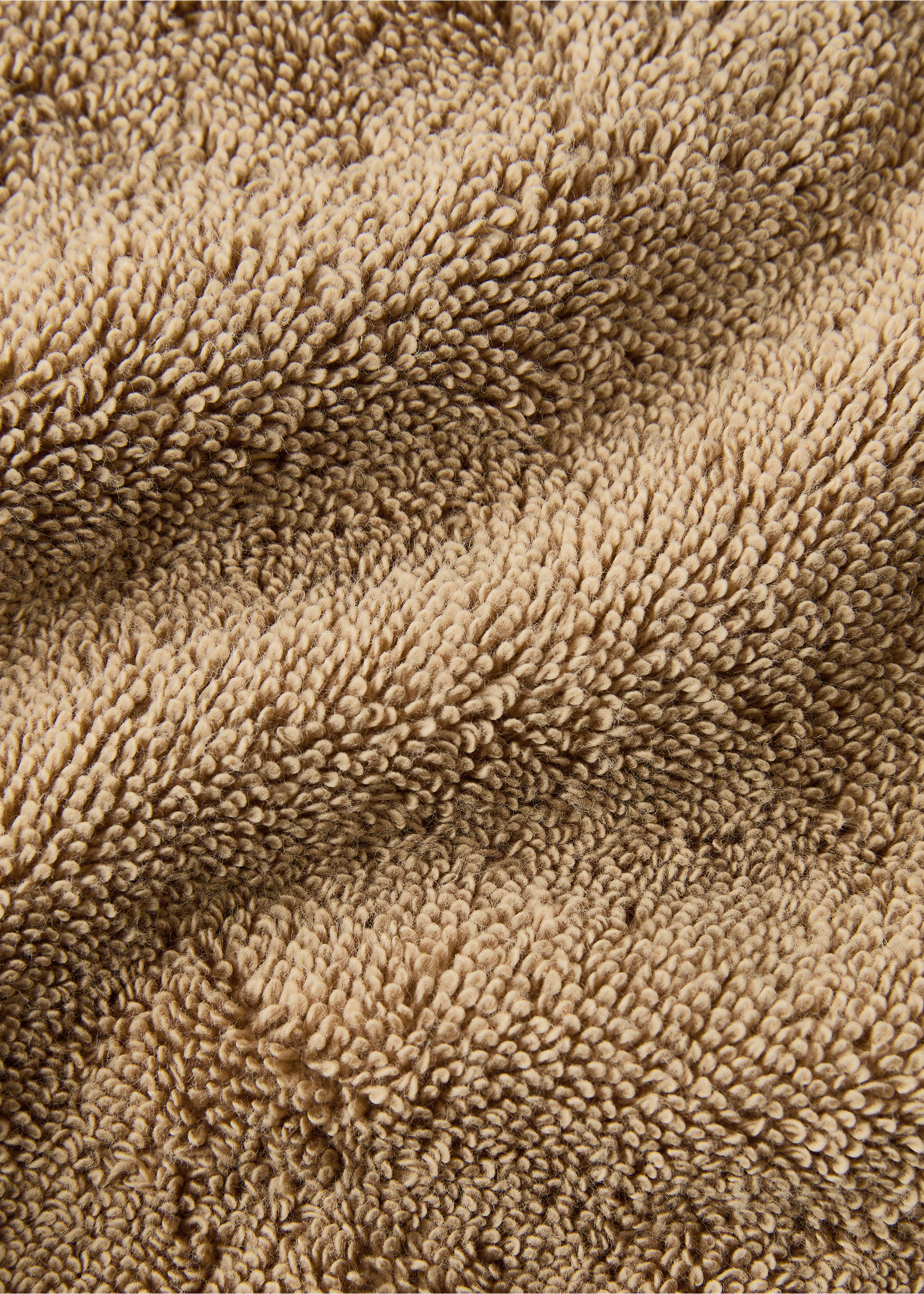 Extra-soft cotton bath towel - Details of the article 2, Medium Brown. Ref: 27011540-00.