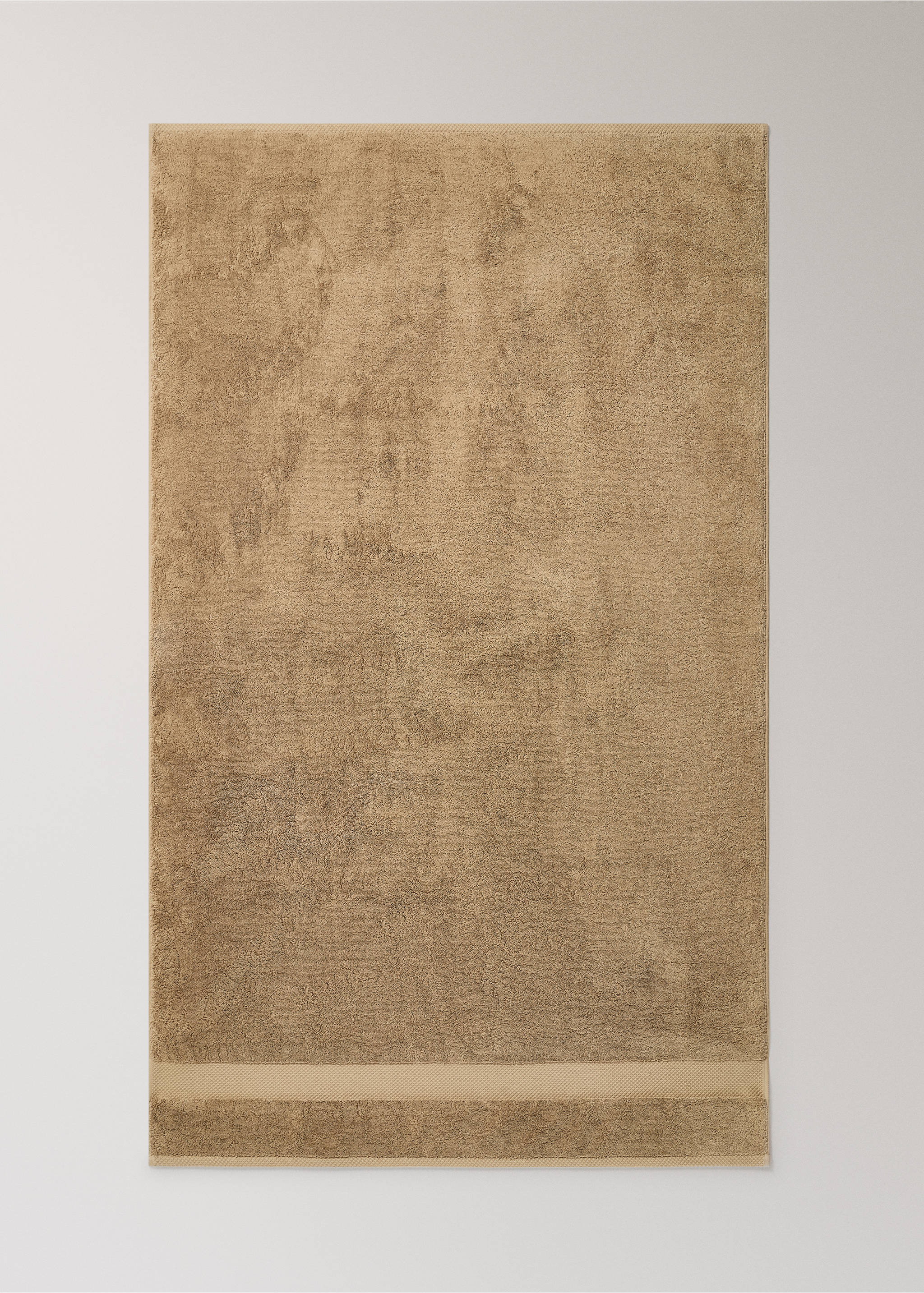 Extra-soft cotton bath towel - Details of the article 3, Medium Brown. Ref: 27011540-00.
