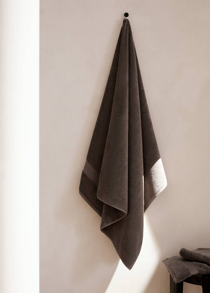 Extra soft XL cotton towel — Brown