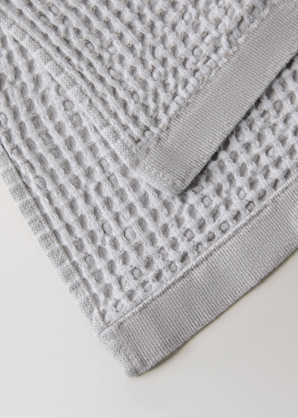 Waffle cotton hand towel — Beige