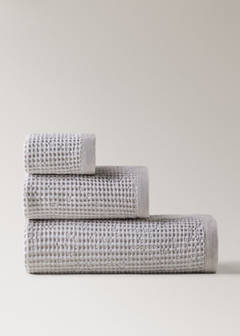 Waffle cotton hand towel — Beige 5
