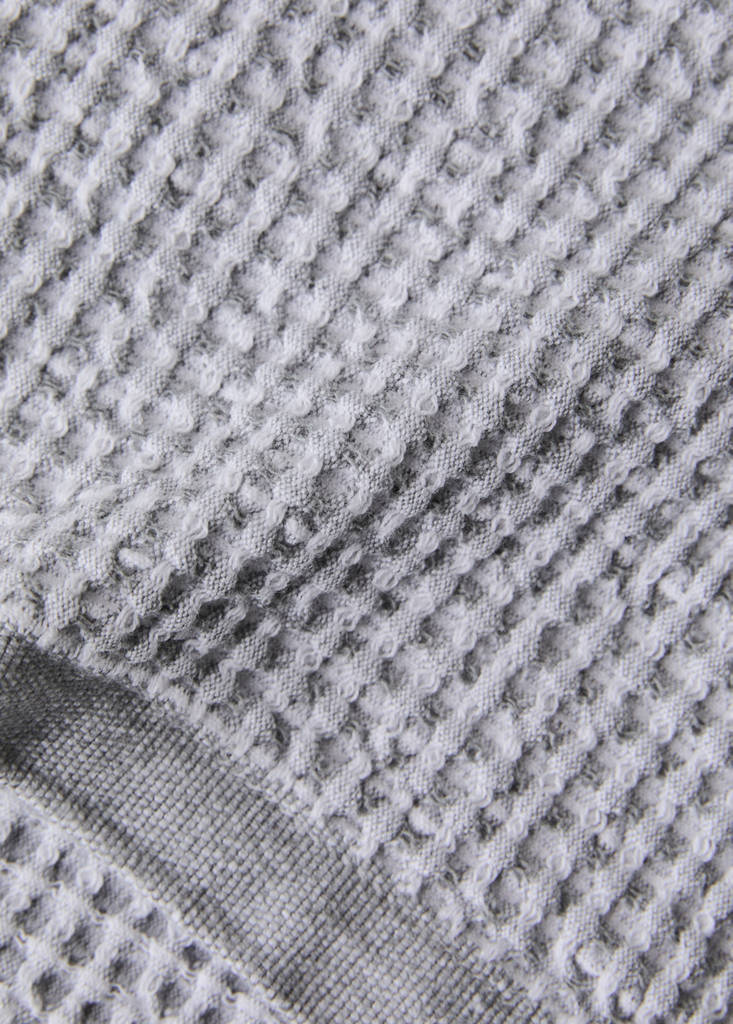 Waffle cotton hand towel — Grey