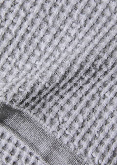 Waffle cotton hand towel — Grey 2