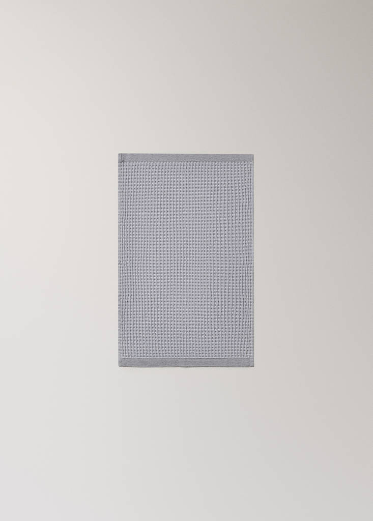 Waffle cotton hand towel — Grey