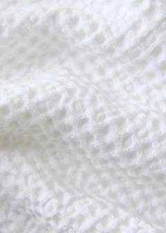 Waffle cotton washbasin towel — White 2