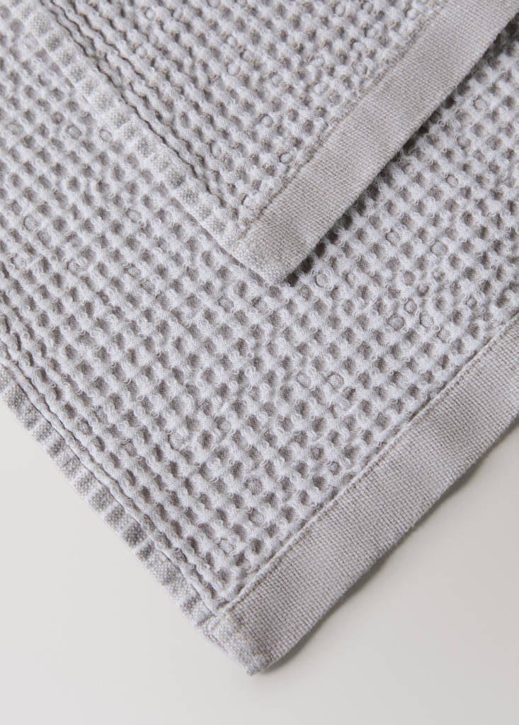 Waffle cotton washbasin towel — Beige