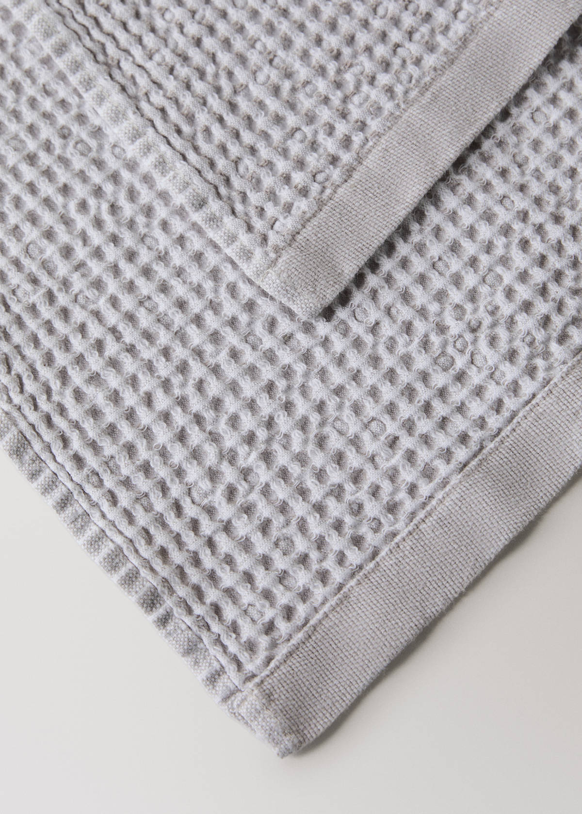 Waffle cotton washbasin towel — Beige