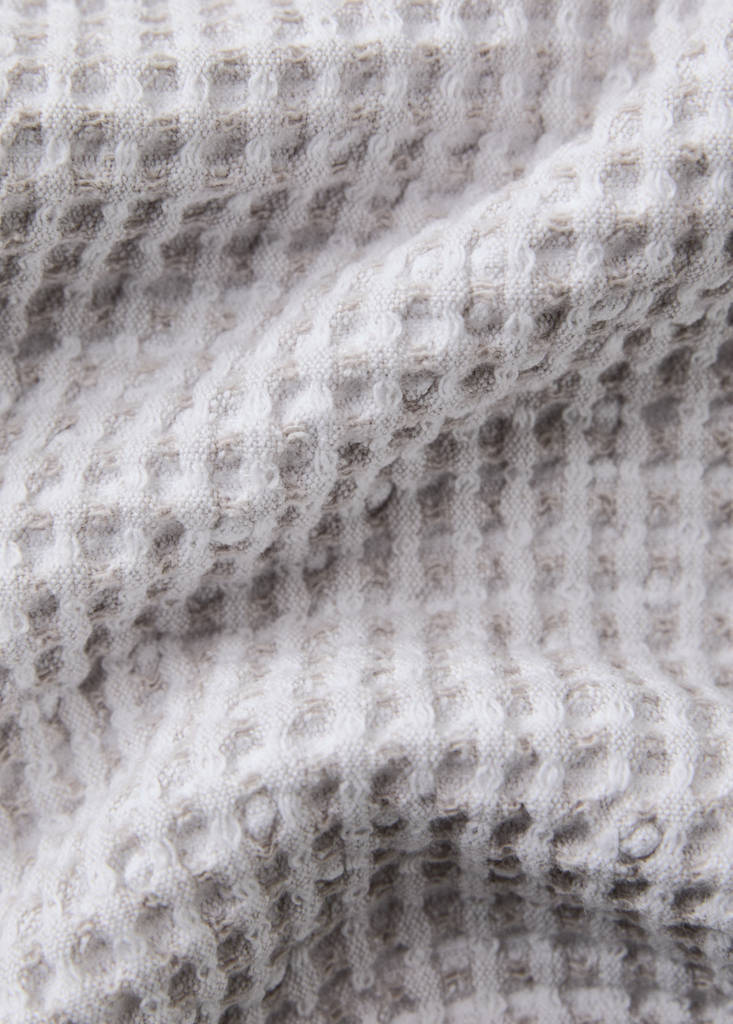 Waffle cotton washbasin towel — Beige