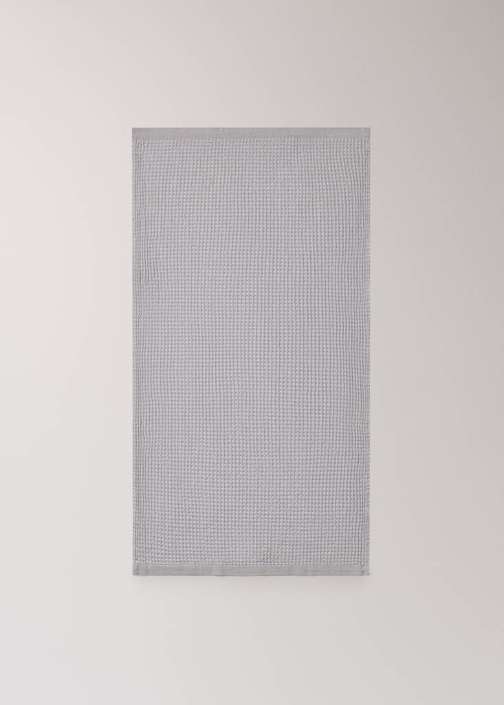 Waffle cotton washbasin towel — Beige