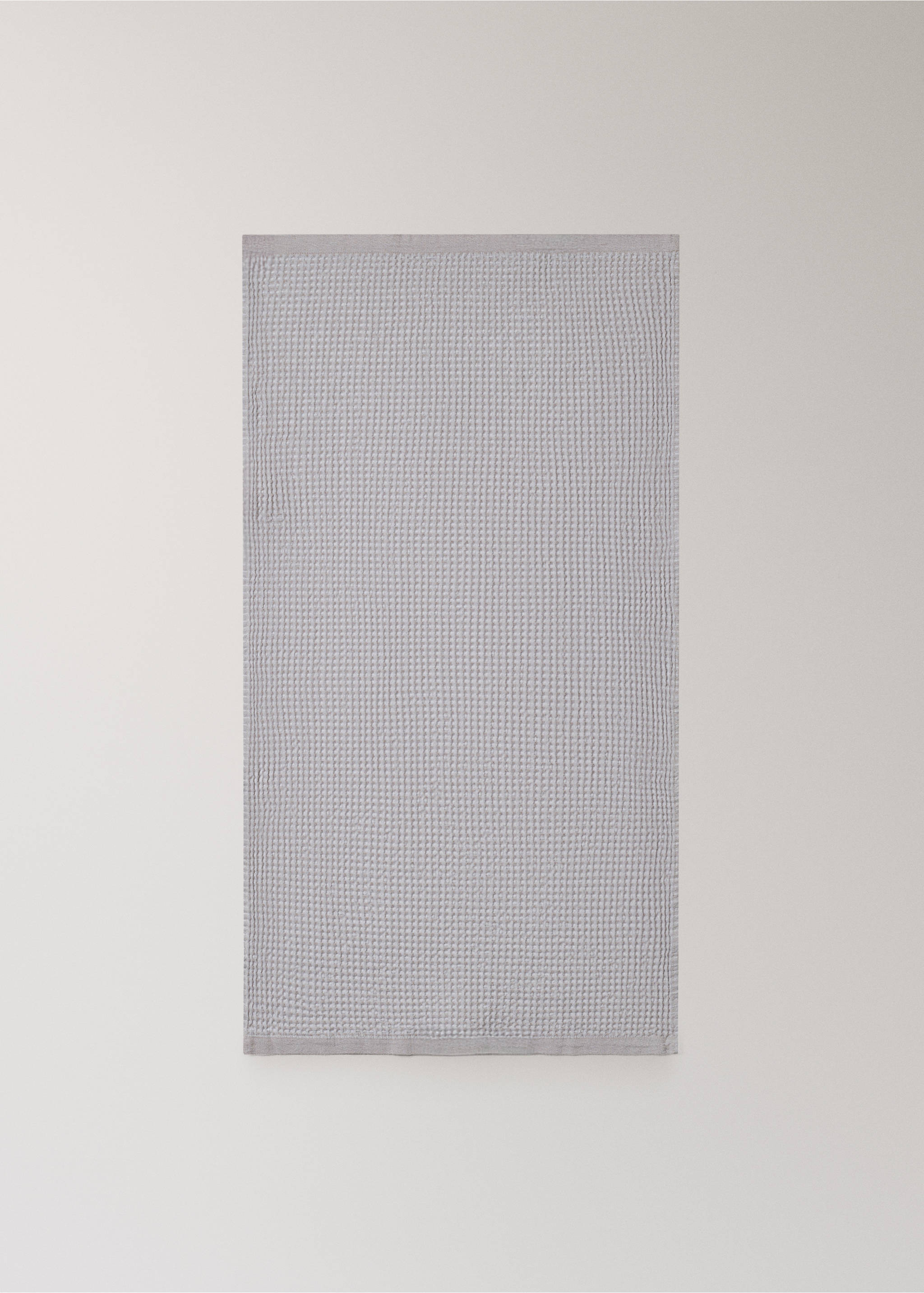 Serviette toilette coton bouclette gaufré - Détail de l'article 3, Beige. Ref: 27011550-00.