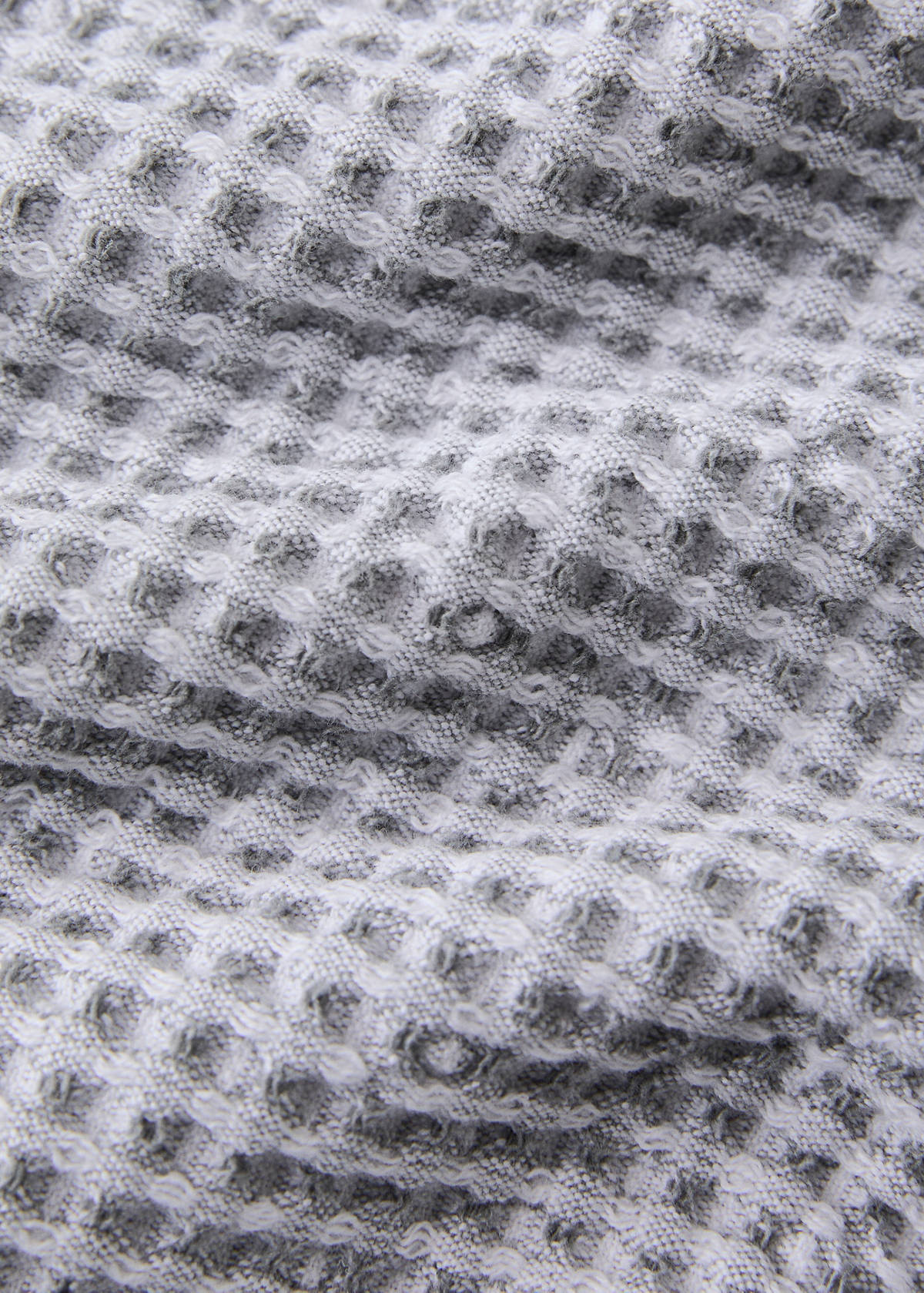 Waffle cotton washbasin towel — Grey