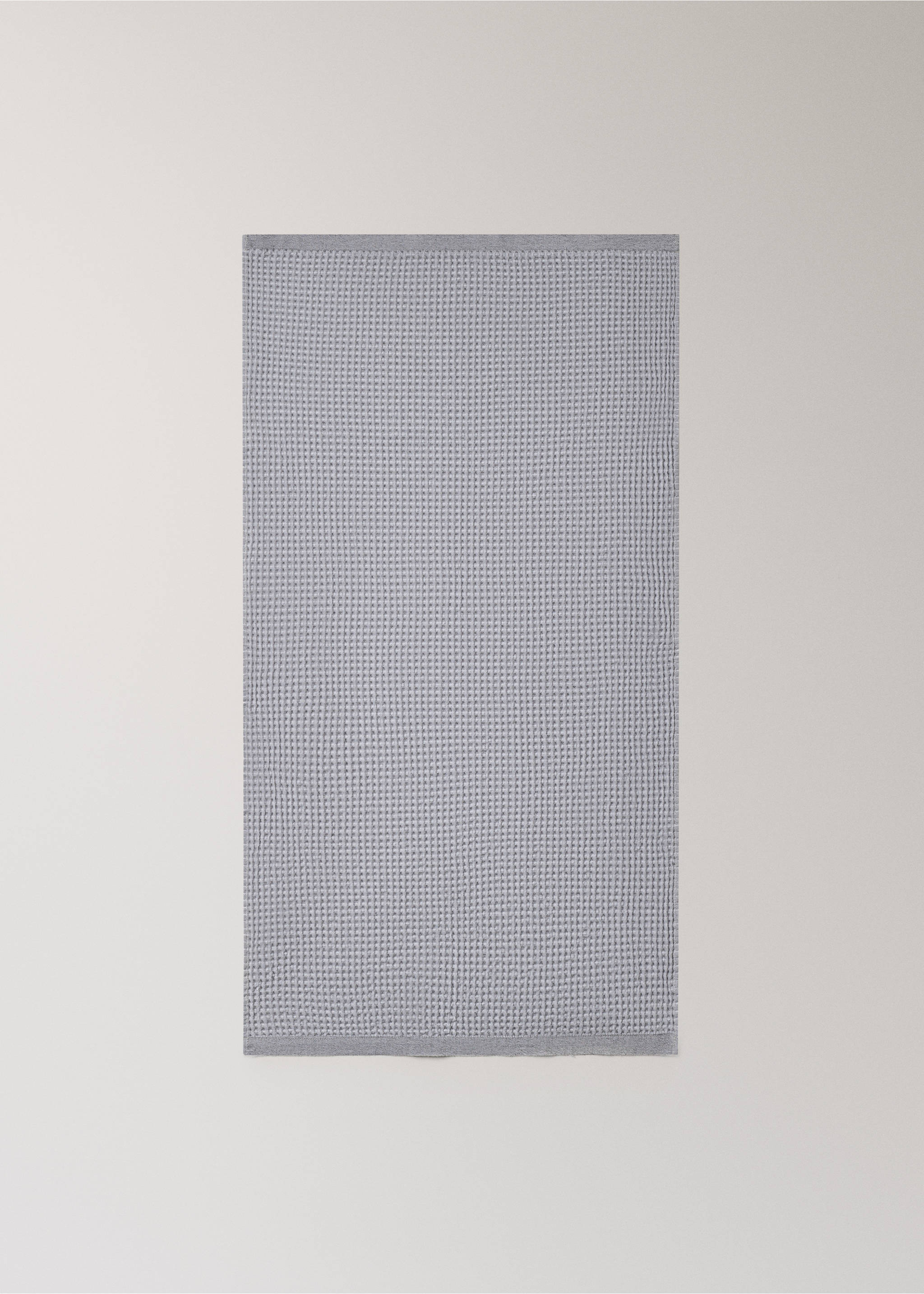 Serviette toilette coton bouclette gaufré - Détail de l'article 3, Gris. Ref: 27011550-00.