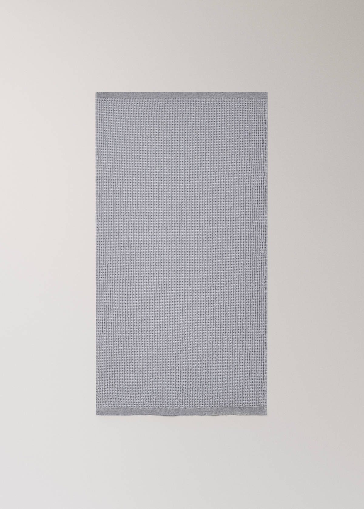 Waffle cotton washbasin towel — Grey