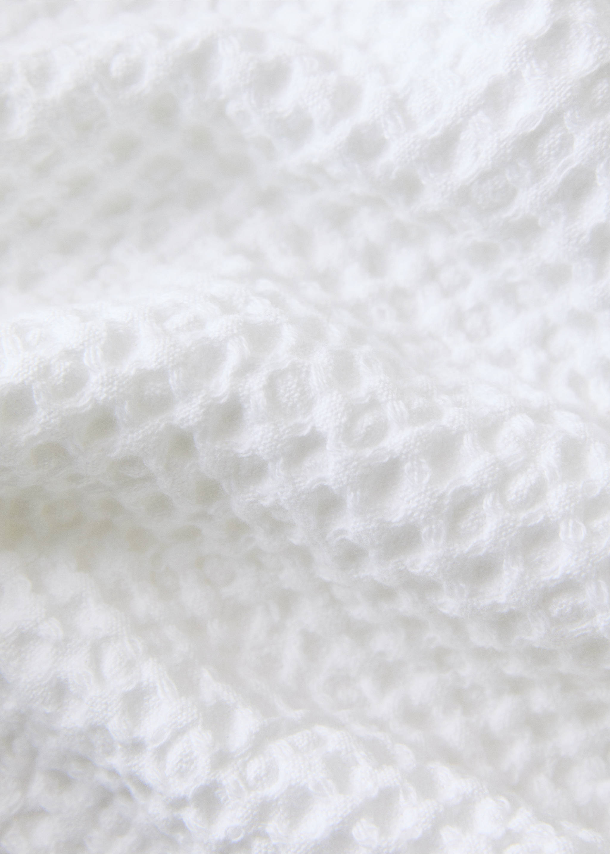 Вафельний банний рушник із махрової бавовни - Детальніше про товар 1, Білий. Ref: 27011551-00.