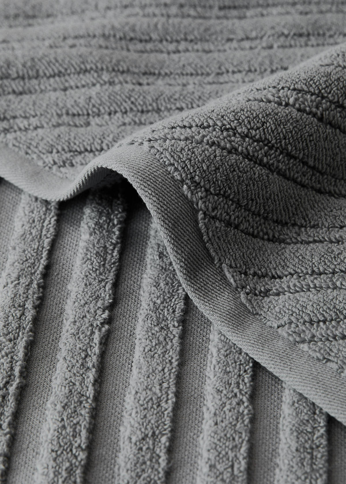 Guest towel with diagonal structure terry cotton — Indigo Blue
