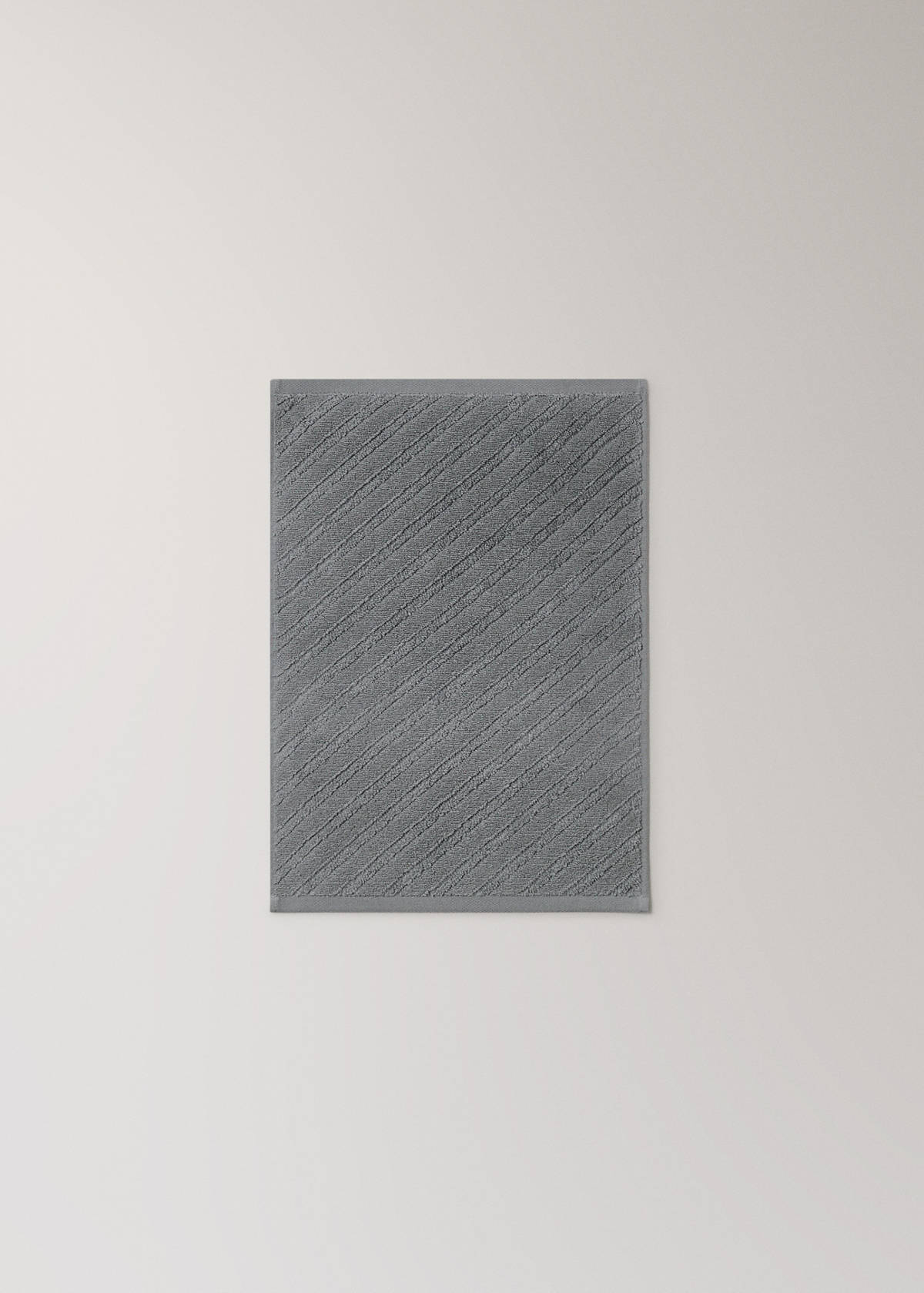Guest towel with diagonal structure terry cotton — Indigo Blue