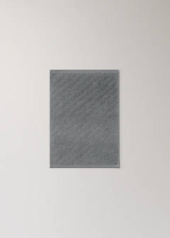 Guest towel with diagonal structure terry cotton — Indigo Blue 3