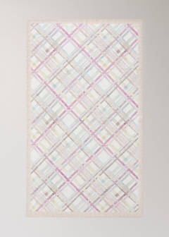 Multicoloured checked cotton tablecloth for 2 to 4 diners — Lilac 4