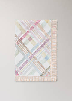 Multicoloured checked cotton tablecloth for 2 to 4 diners — Lilac 8