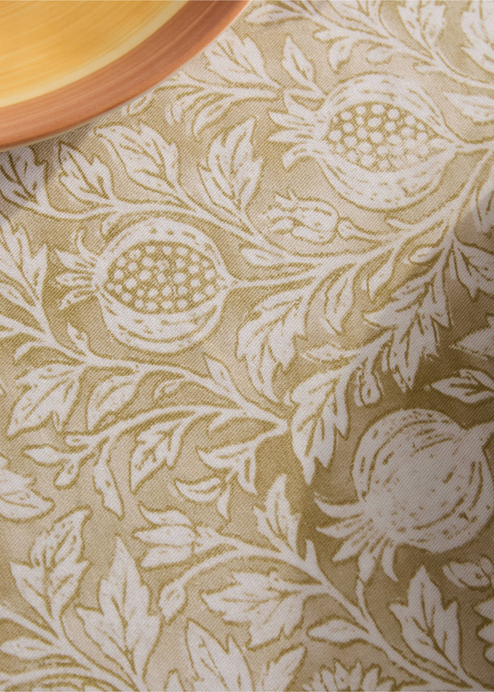 Blockprint-Tischdecke aus Baumwolle für 6 bis 8 Gäste - Detail des Artikels 7, Gelb. Ref: 27011565-00.