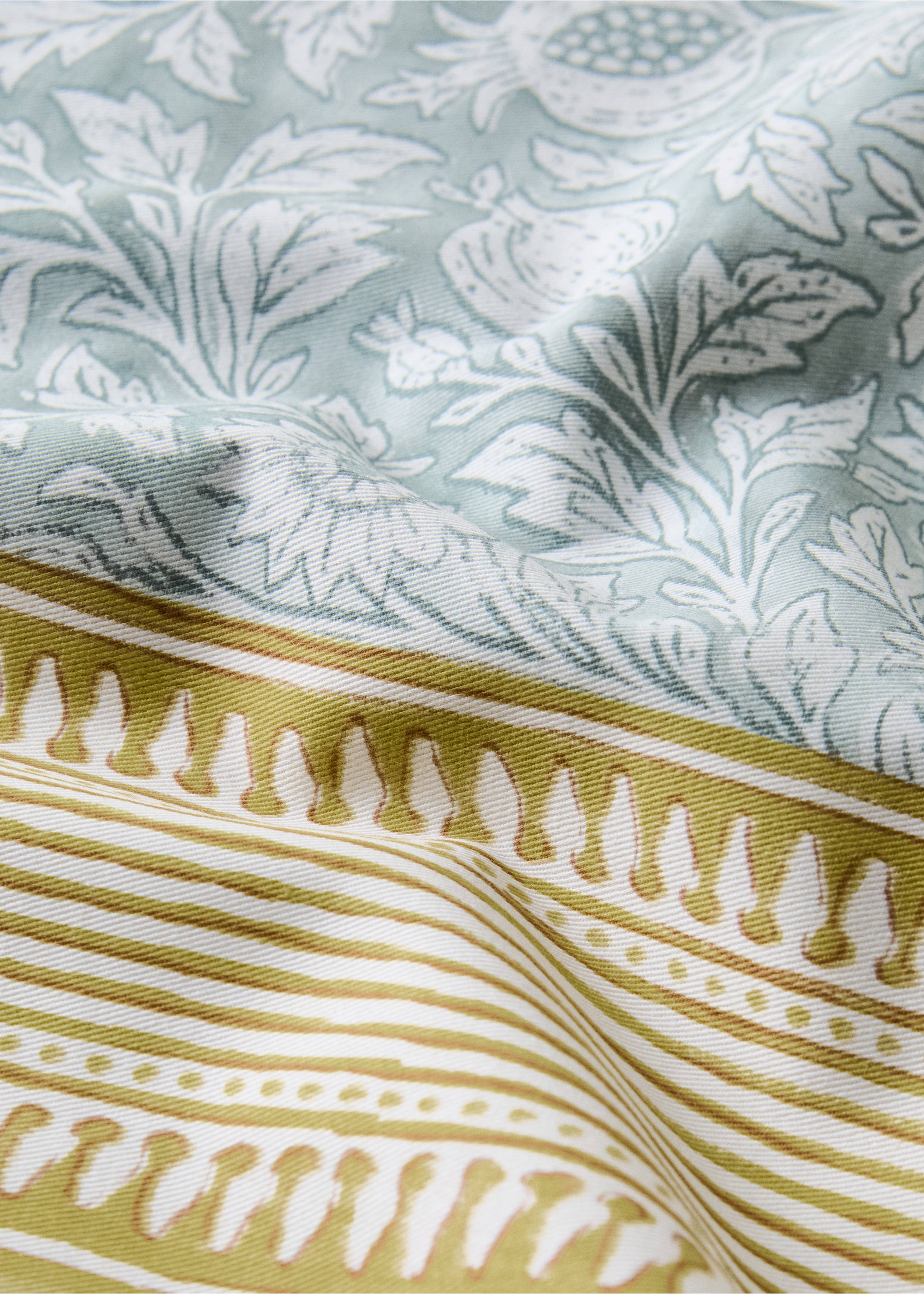 Blockprint-Tischdecke aus Baumwolle für 6 bis 8 Gäste - Detail des Artikels 2, Blau. Ref: 27011565-00.