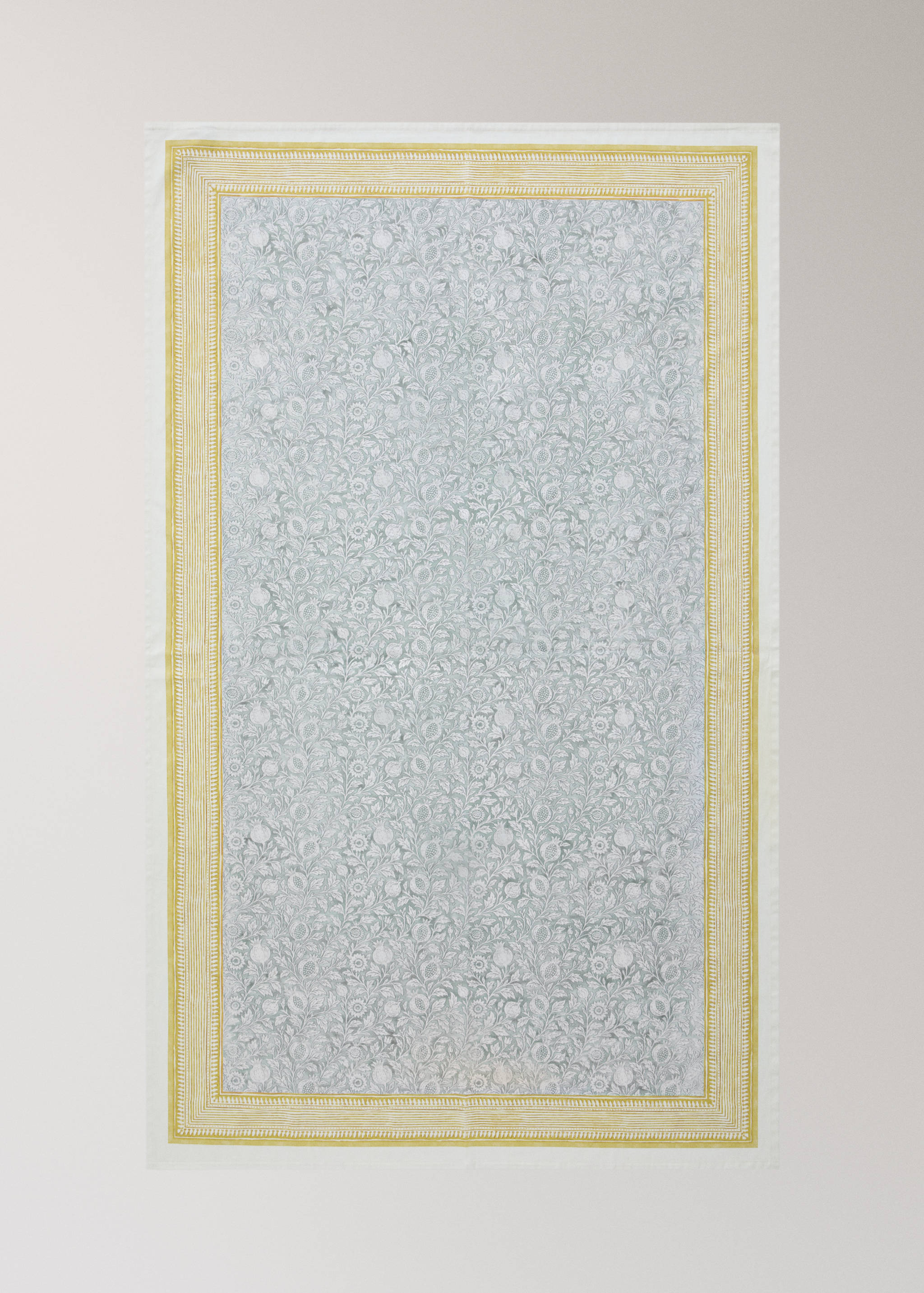 Block print style cotton tablecloth for 6 to 8 guests - Details of the article 4