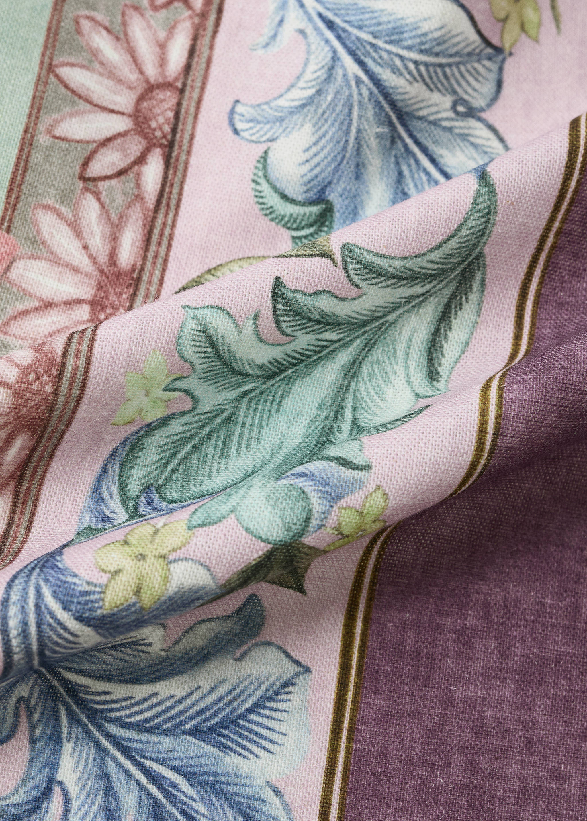 Baumwoll-Leinen-Tischdecke mit Obstmuster für 8 bis 10 Personen - Detail des Artikels 1