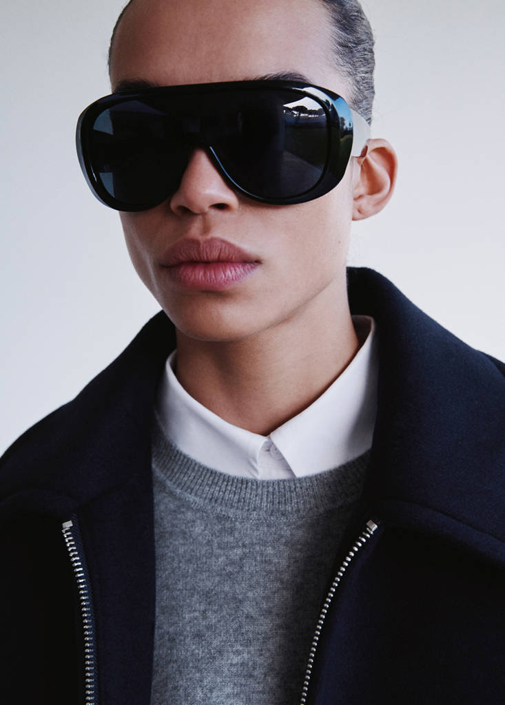 Wool jacket with shirt collar — Navy