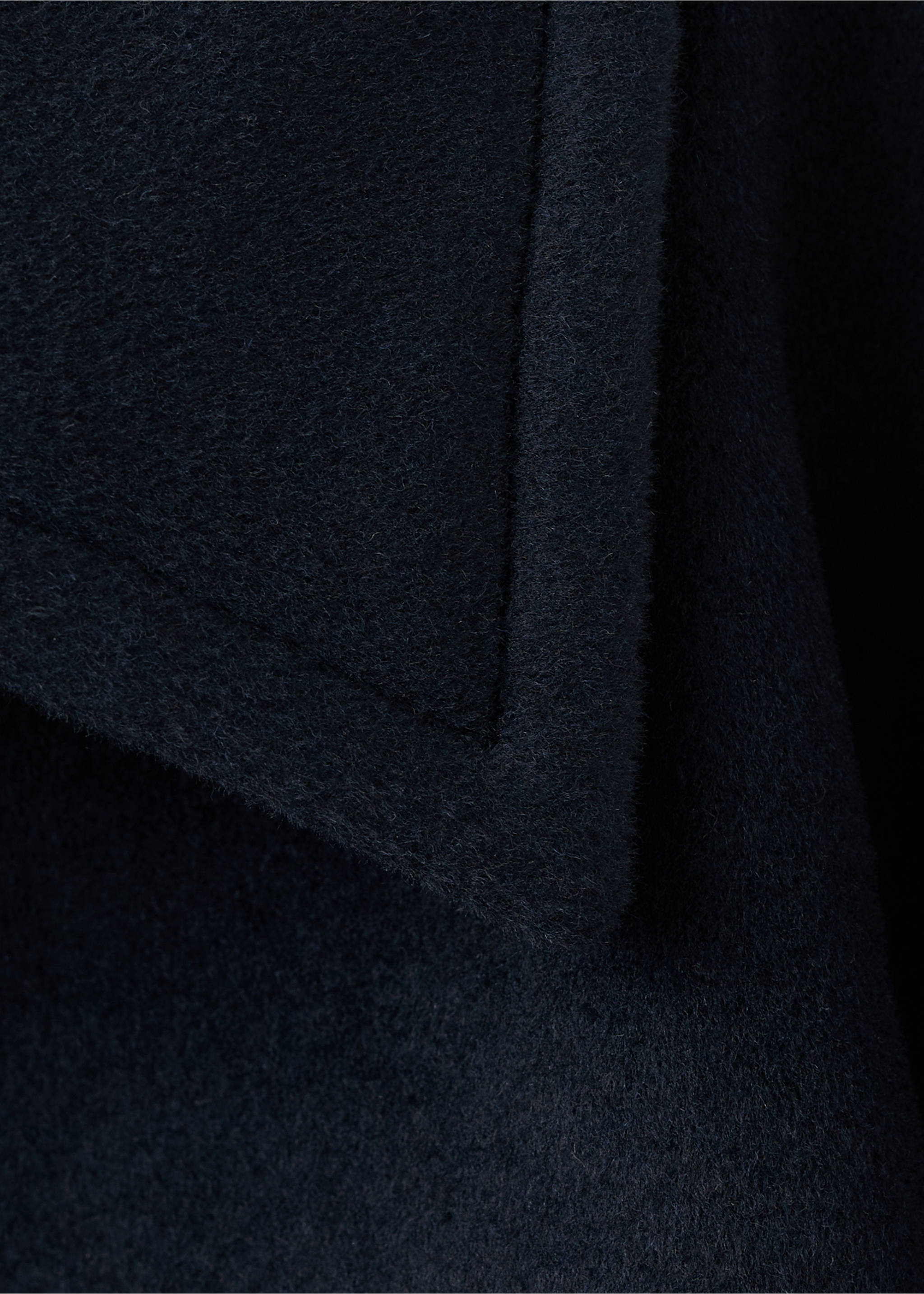 Wool jacket with shirt collar - Details of the article 8, Navy. Ref: 27012539-00.