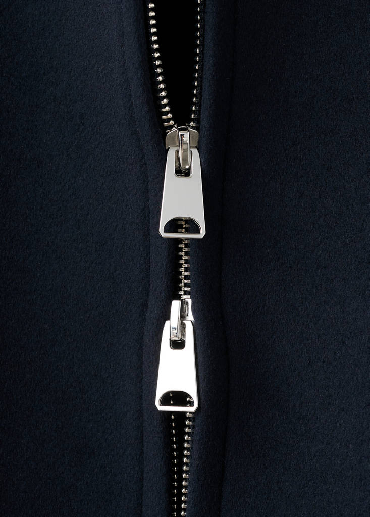 Wool jacket with shirt collar — Navy