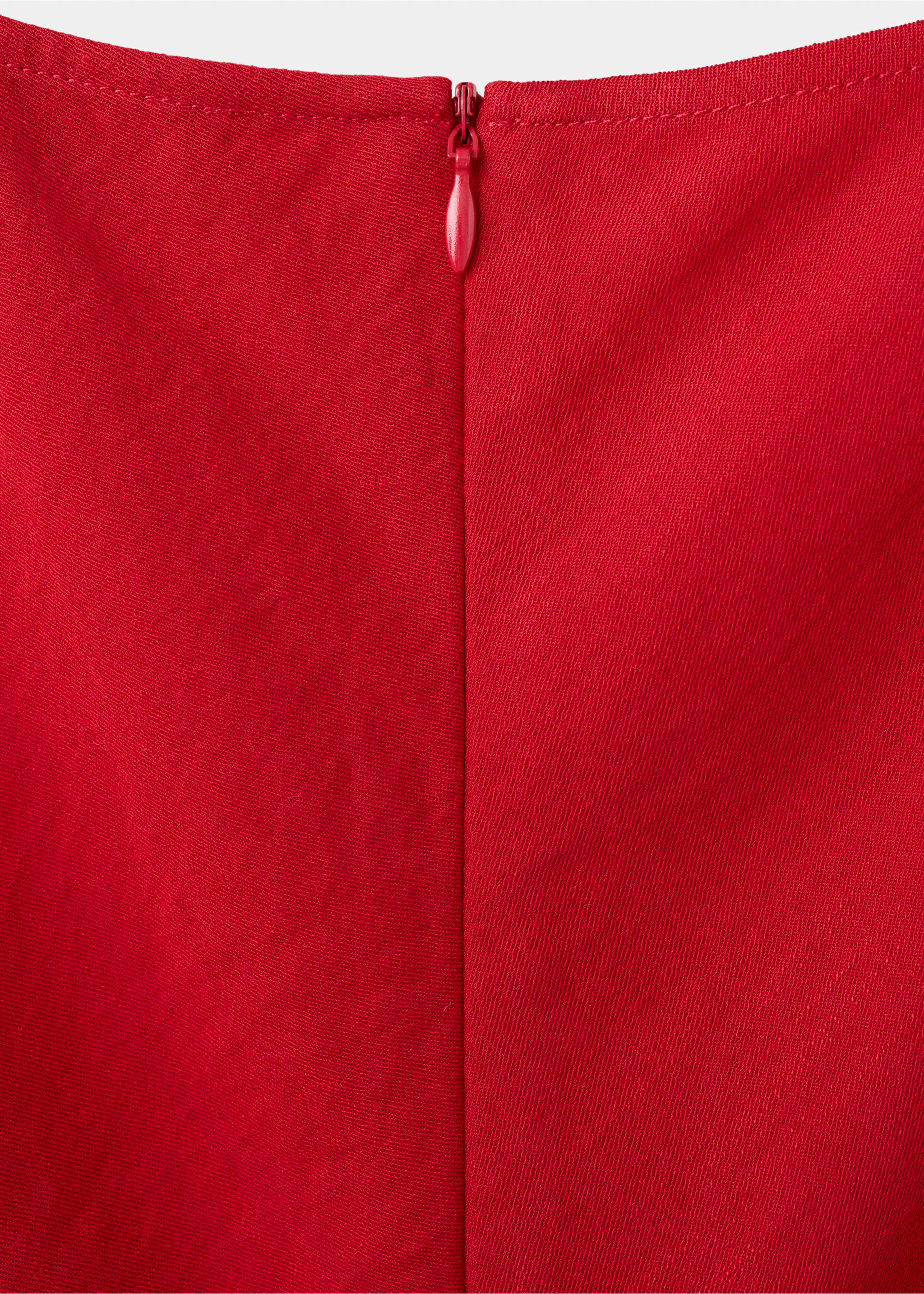 Vestido midi evasé - Detalle del artículo 0, Rojo. Ref: 27012540-00.