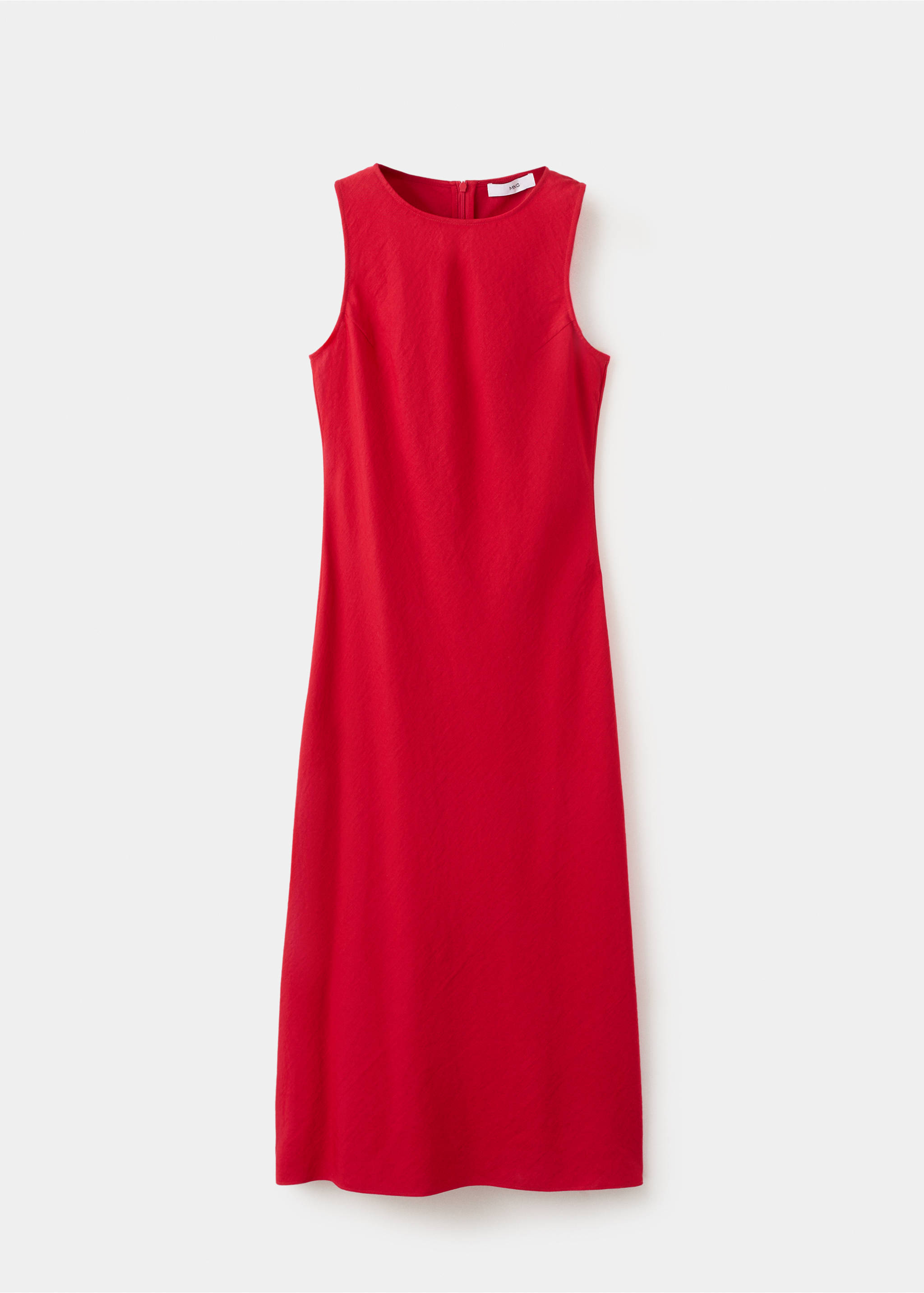 Flared midi-dress - Article without model, Red. Ref: 27012540-00.
