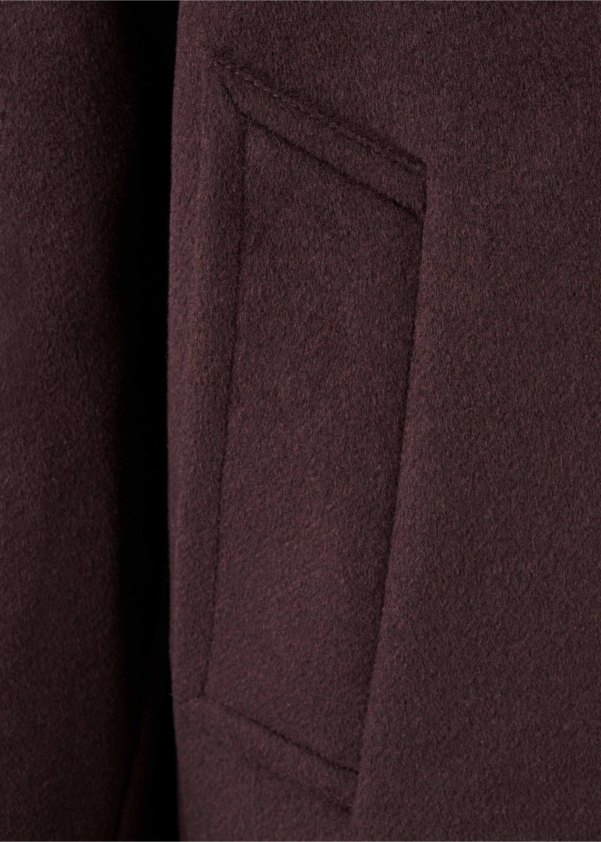 Wool jacket with shirt collar - Details of the article 0, Maroon. Ref: 27012541-00.