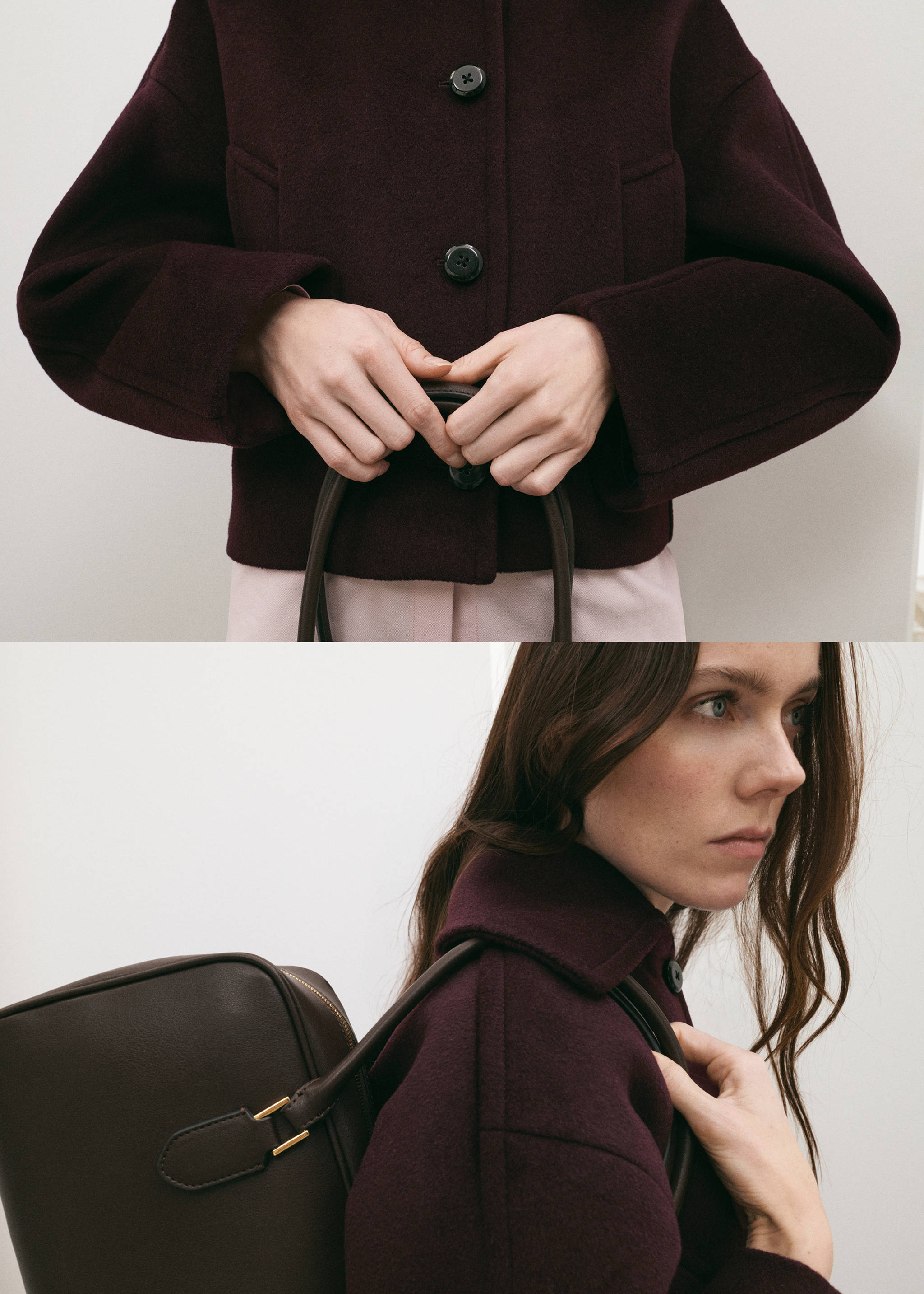 Wool jacket with shirt collar - Details of the article 2