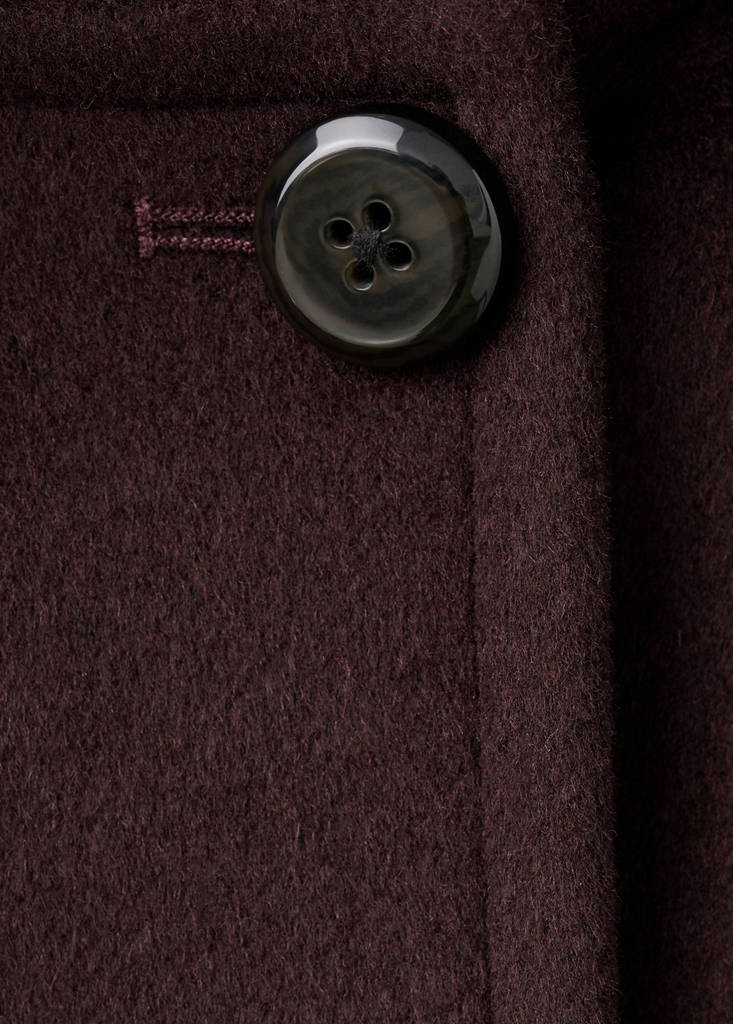 Wool jacket with shirt collar — Maroon
