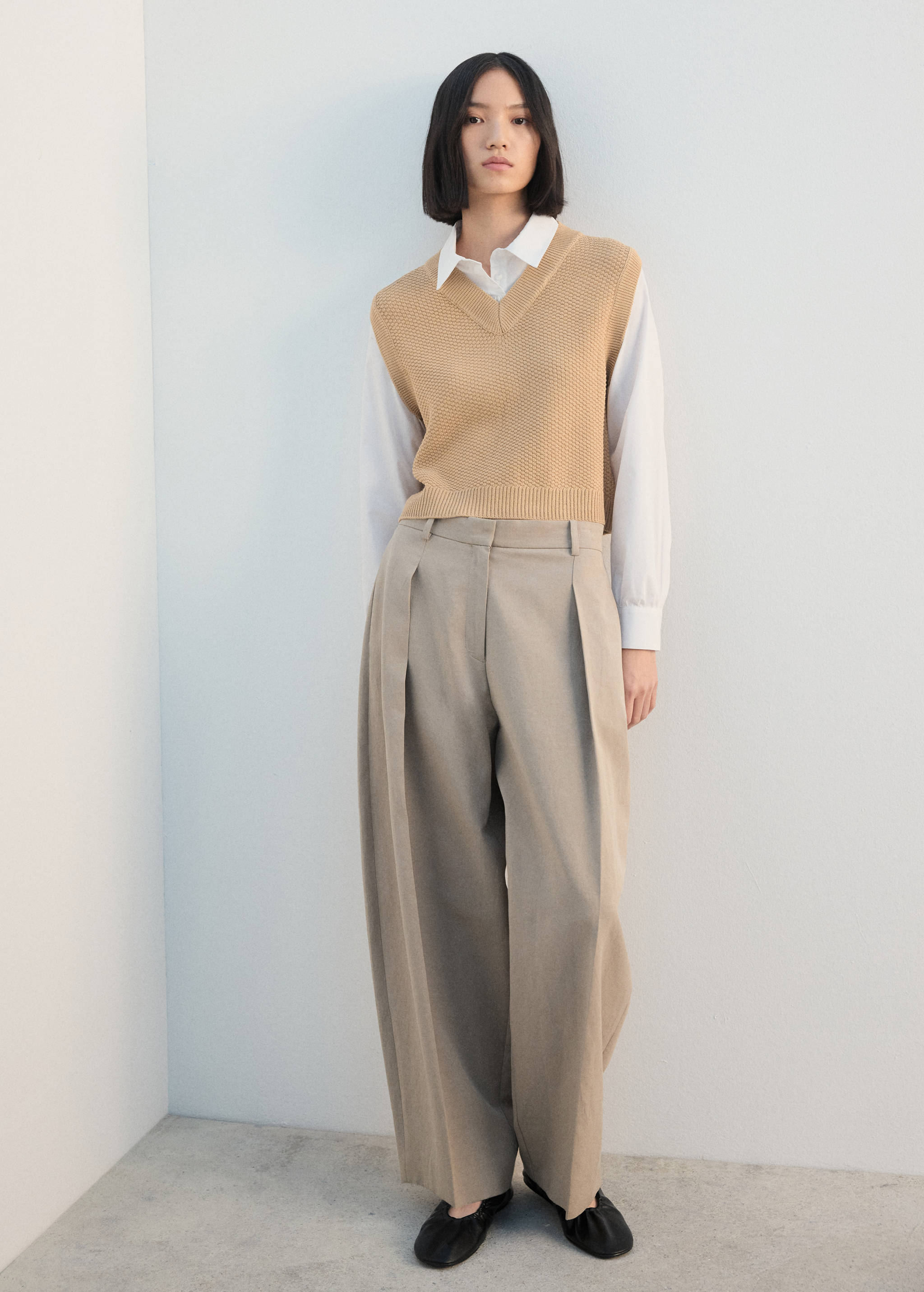 Genser med v-hals kombinert - Total bildeutsnitt