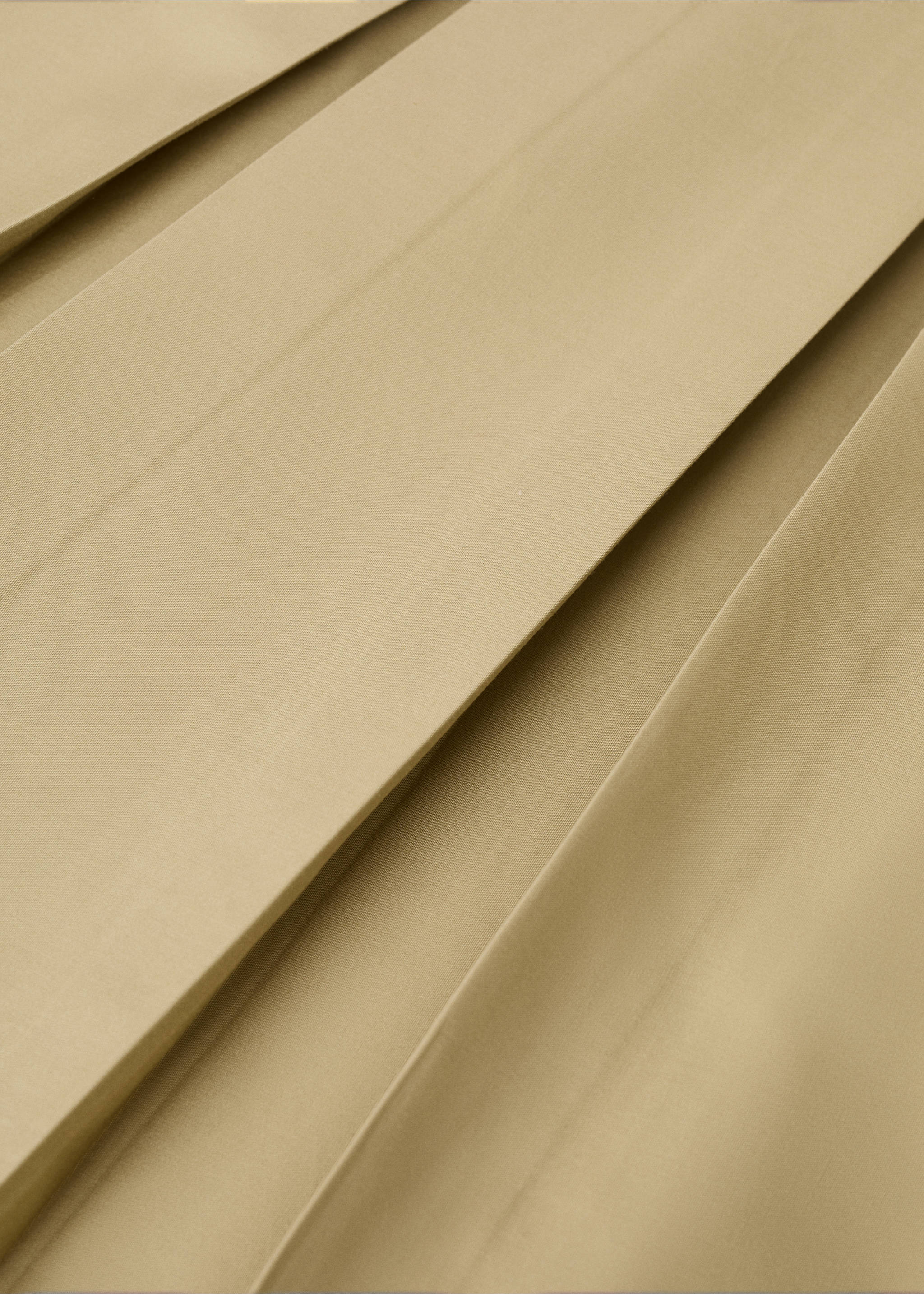 Flared midi-dress with belt - Details of the article 0, Medium Brown. Ref: 27012544-00.