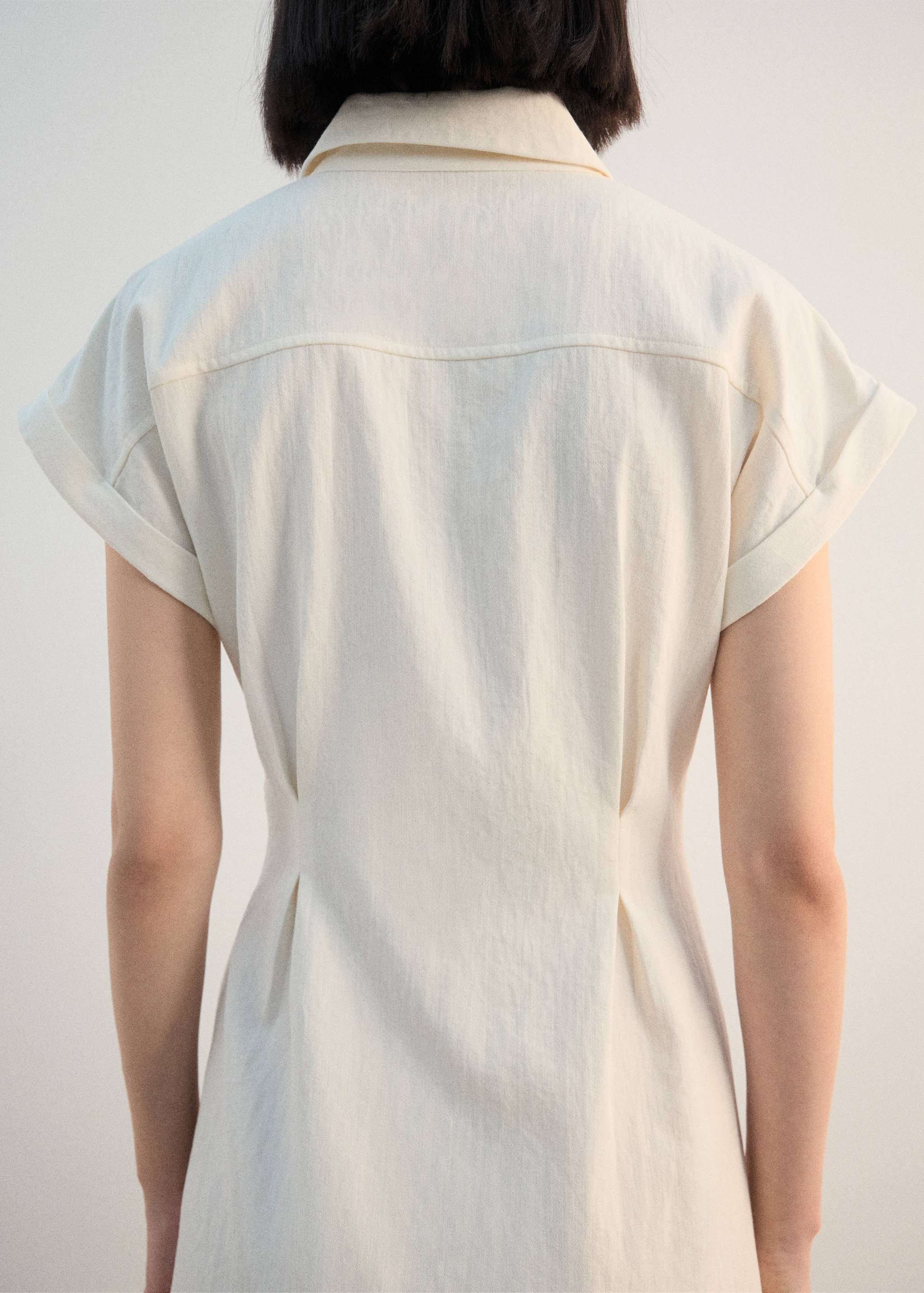 فستان قميص مزين بعقدة - تفاصيل المنتج 6