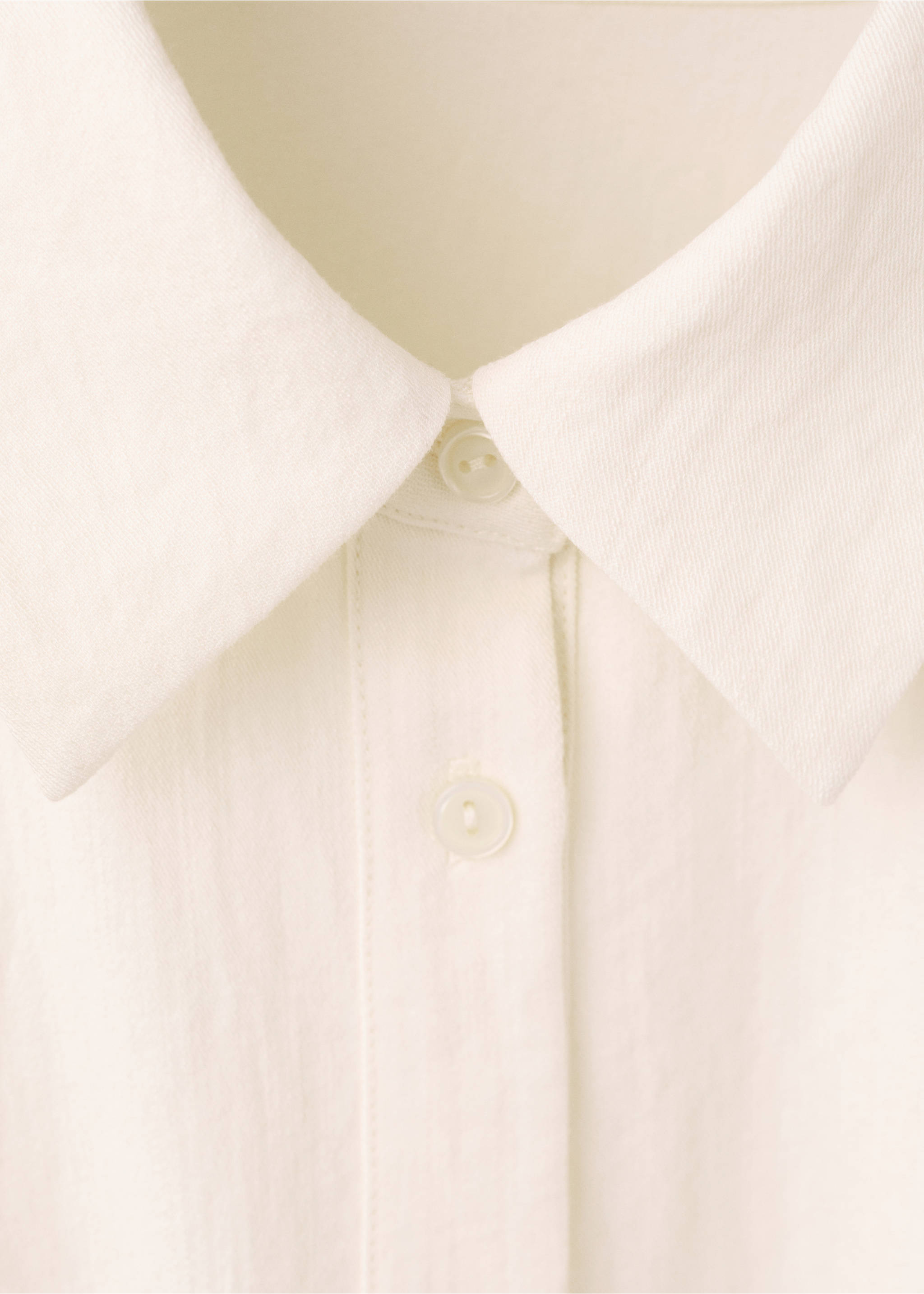 Knot detail shirt dress - Details of the article 0, Ecru. Ref: 27012545-00.