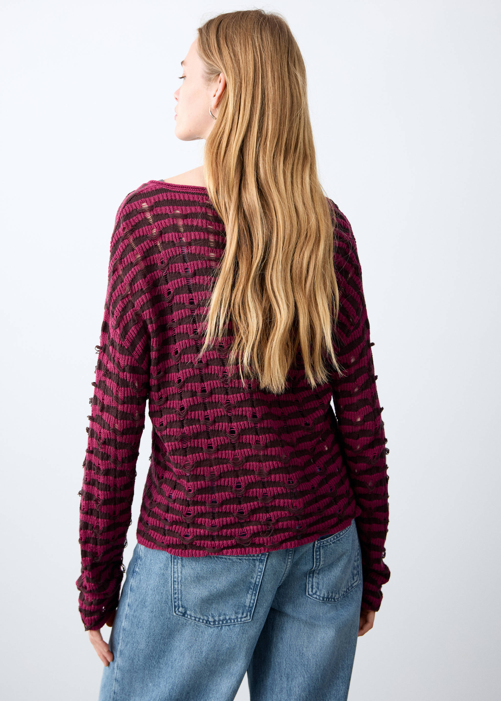 Openwork knit sweater - Reverse of the article