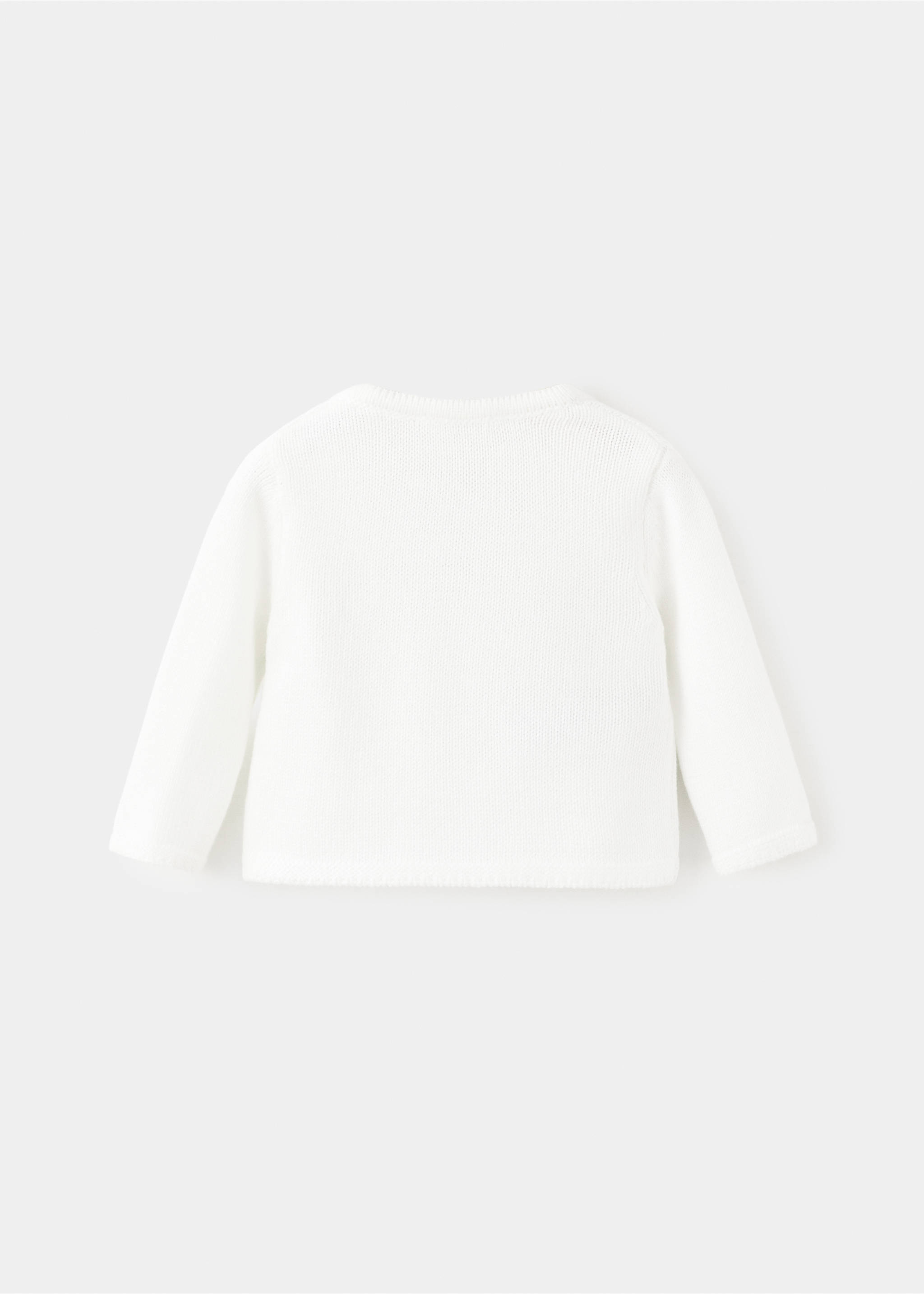 Cárdigan punto cruzado - Reverso del artículo, Blanco roto. Ref: 27012549-00.