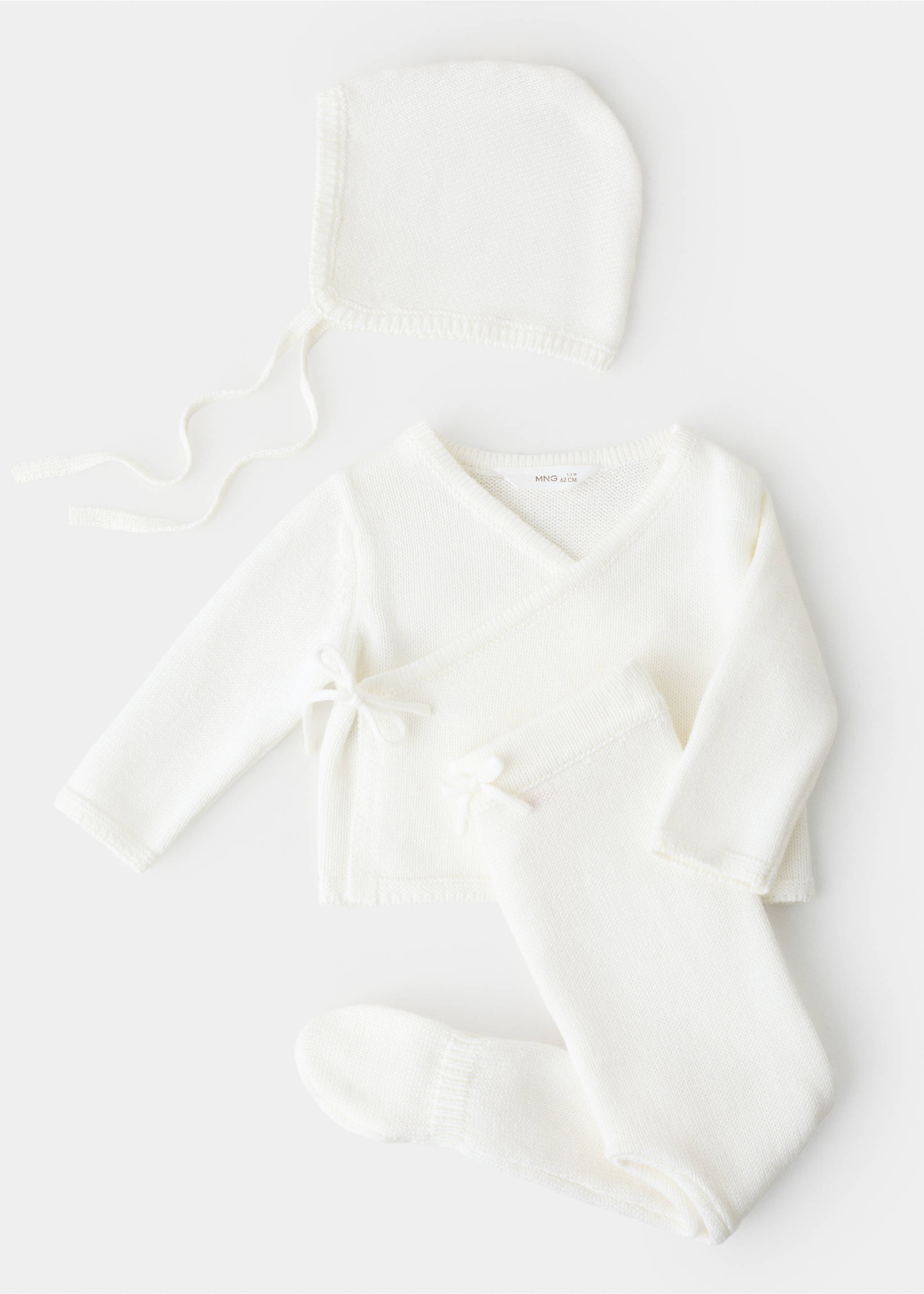 Cárdigan punto cruzado - Detalle del artículo 8, Blanco roto. Ref: 27012549-00.