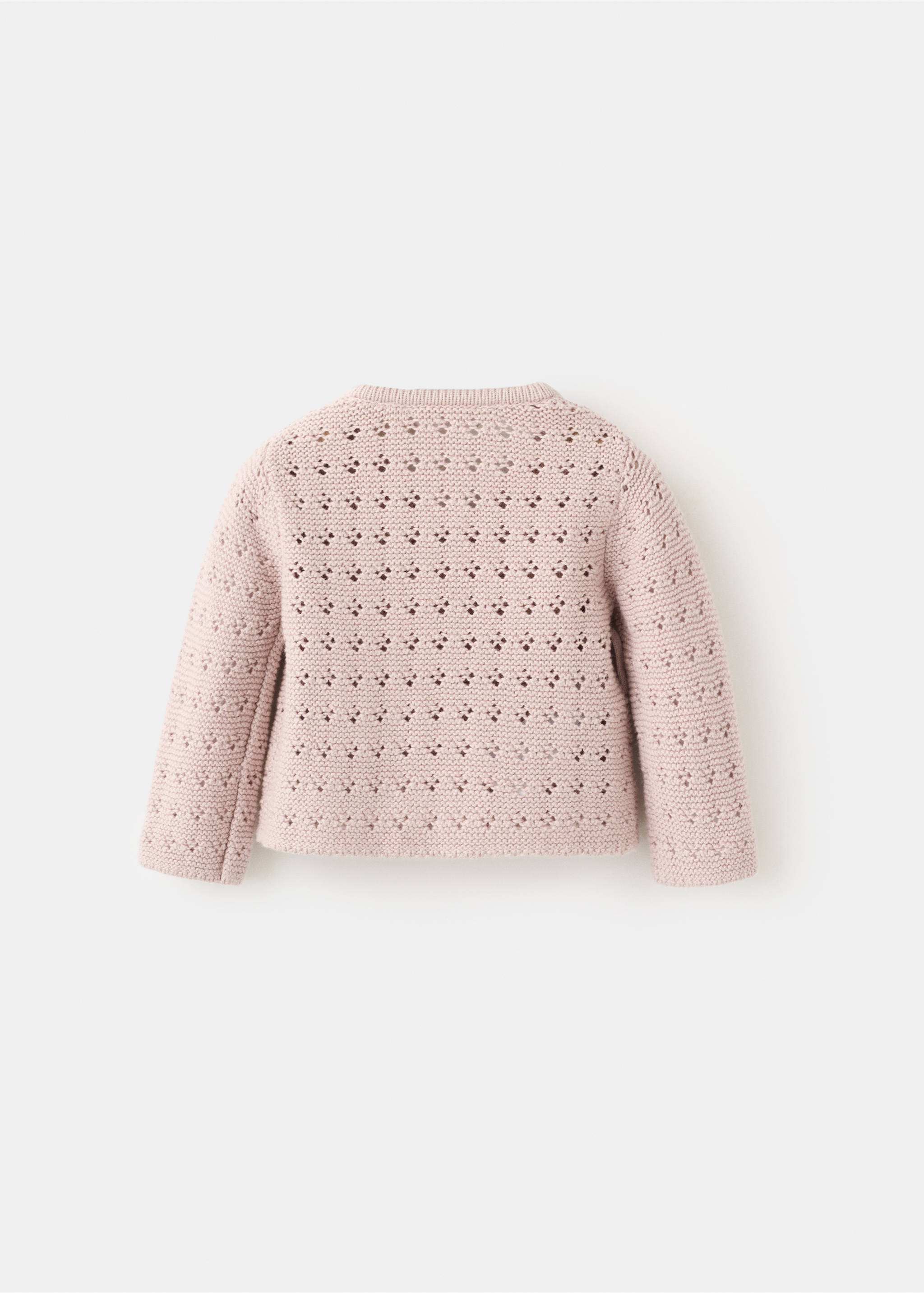 كارديجان بتصميم كروس - الجهة الخلفية للمنتج, وردي باهت. Ref: 27012550-00.