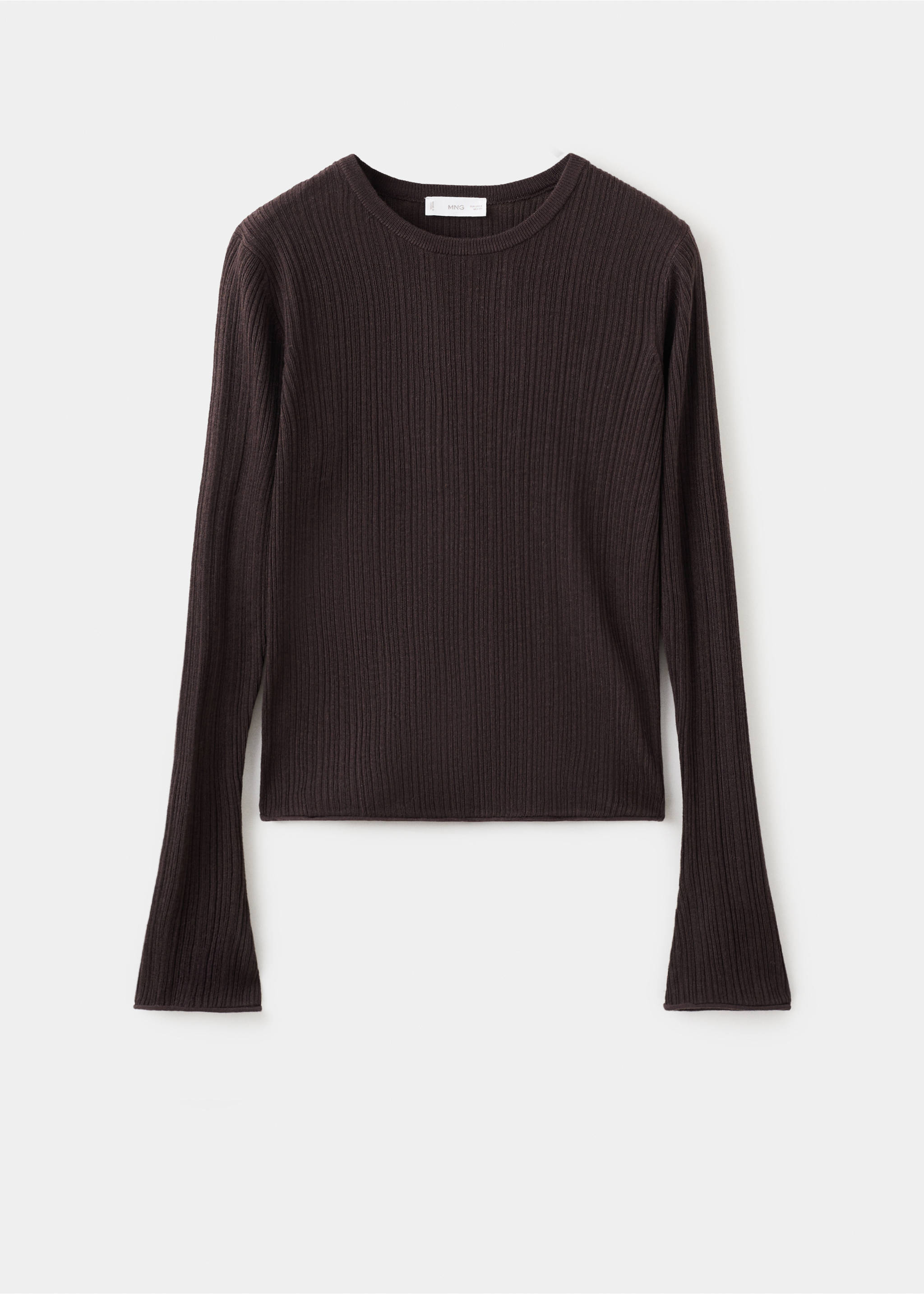 Fine-knit sweater - Article without model, Brown. Ref: 27012551-00.