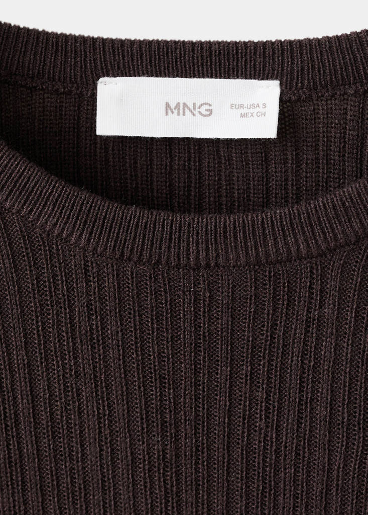 Fine-knit sweater — Brown